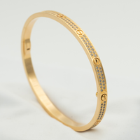 [Luxe jewelry]LOVE BRACELET 3.65MM DIAMOND-PAVED
