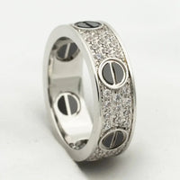[Luxe jewelry]LOVE RING 5.5MM DIAMONDS PAVED CERAMIC