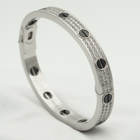 [Luxe jewelry]LOVE BRACELET 6.1MM DIAMOND-PAVED CERAMIC