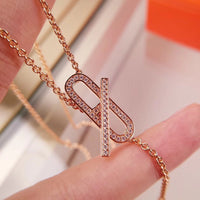 [Luxe jewelry]HM FIRE PIG NOSE NECKLACE TRENDY STREET