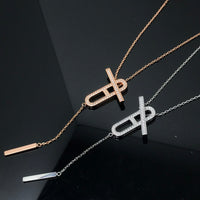 [Luxe jewelry]HM NECKLACE PLATINUM ROSE GOLD DIAMOND
