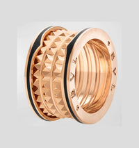 [Luxe jewelry]ZERO 1 ROCK BLACK CERAMIC PINK GOLD LARGE MODEL