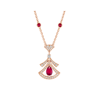 [Luxe jewelry]DREAM NECKLACE CARNELIAN DIAMOND PINK GOLD