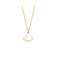 [Luxe jewelry]DREAM NECKLACE WHITE MOP GOLD 1 DIAMOND