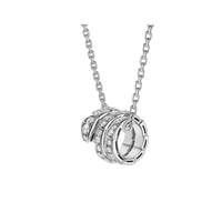 [Luxe jewelry]SERPENTI  NECKLACE DOUBLE RING DIAMOND