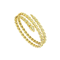 [Luxe jewelry]SERPENTI BRACELET GOLD DIAMOND DOUBLE ROW