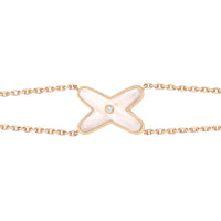 [Luxe jewelry]JEUX BRACELET WHITE MOP PINK GOLD 1 DIAMOND