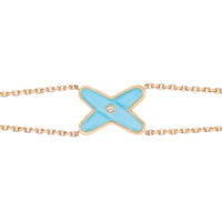 [Luxe jewelry]JEUX BRACELET TURQUOISE PINK GOLD 1 DIAMOND