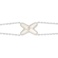 [Luxe jewelry]JEUX BRACELET WHITE MOP SILVER 1 DIAMOND