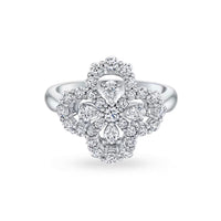 [Luxe jewelry]LOOP RING FULL MOTIF DIAMOND 16MM SILVE