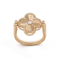 [Luxe jewelry]CLOVER RIVERSIBLE ROSE GOLD RING