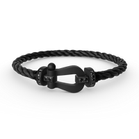 [Luxe jewelry]FORCE LARGE SERIES HORSESHOE BLACK SAMURAI BRACELET