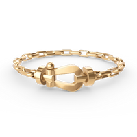 [Luxe jewelry]FORCE LARGE HORSESHOE CLASP  METAL BRACELET