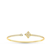 [Luxe jewelry]IDYLLE GOLD OPEN BRACELET DIAMOND PAVED