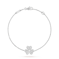 [Luxe jewelry]FRIVOLE SILVER FLOWER DIAMOND BRACELET