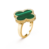 [Luxe jewelry]CLOVER MALACHITE RING