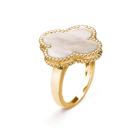 [Luxe jewelry]CLOVER WHITE MOP RING