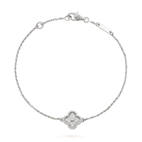 [Luxe jewelry]CLOVER  SINGLE FLOWER BRACELET SILVER