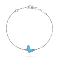 [Luxe jewelry]BUTTERFLY TURQUOISE BUTTERFLY BRACELET SILVER