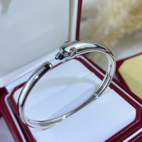 [Luxe jewelry]PANTHERE SILVER OPEN BRACELET
